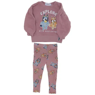 Set (Rosa, Flerfärgad) från Bluey Bomull, Polyester