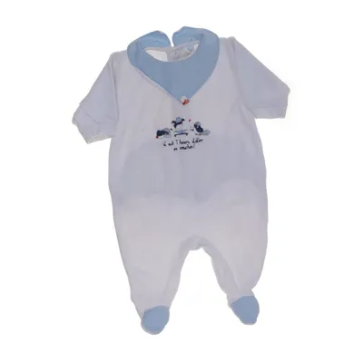 Rompers (White, Blue) from Jacadi Cotton