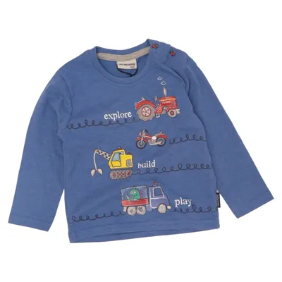 Long sleeve T-shirt (Blue, Multicolored) from Salt and Pepper Cotton, Polyester