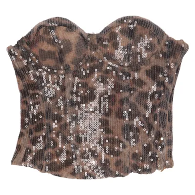 Bustier (Brun, Sort, Sølv) fra Amisu Elastan, Polyester