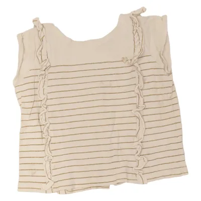 Top (White, Gold) from Émile et Ida Cotton, Polyamide, Polyester