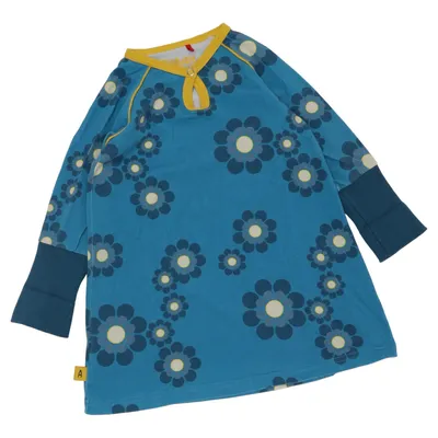 Jurk (Blauw, Geel, Meerkleurig) van Alba Baby Katoen, Elastaan