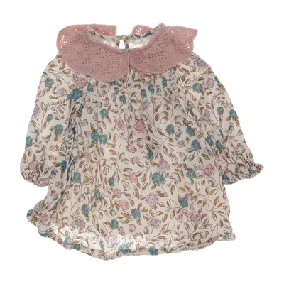 Kjole (Hvid, Pink, Flerfarvet) fra Zara Bomuld