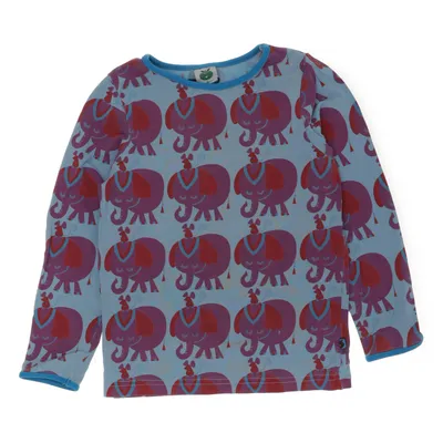 Långärmad t-shirt (Blå, Rosa, Lila, Flerfärgad) från Småfolk Bomull, Elastan, Modal