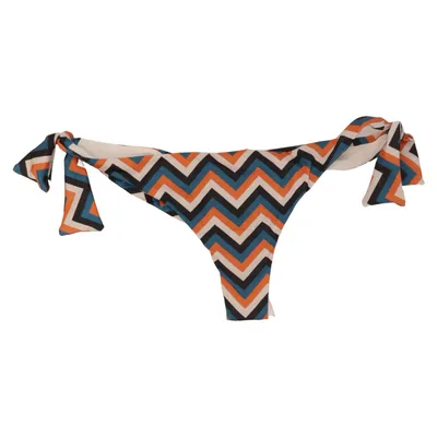 Bikini broekje (Blauw, Oranje, Wit) van Masquenada Elastaan, Polyamide, Polyester