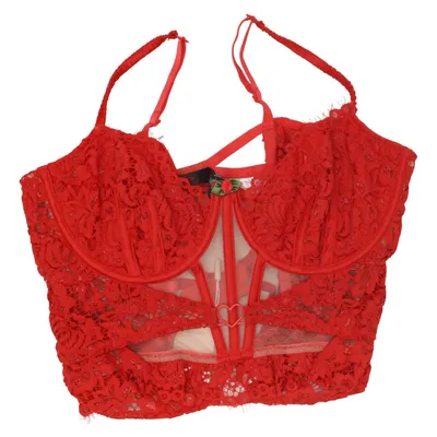 Bustier (Rouge) de For Love & Lemons Élasthane, Fibre métallique, Polyamide, Polyester, Viscose