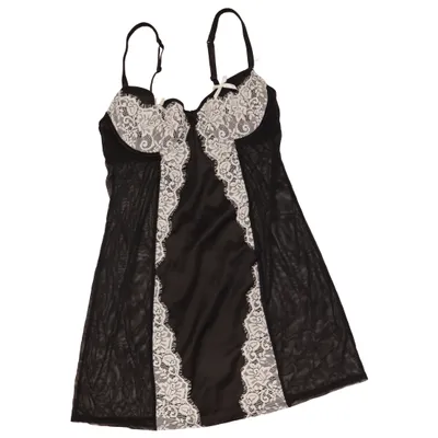 Déshabillé (Noir, Blanc) de Private Collection by Hunkemöller Coton, Élasthane, Polyamide, Polyester