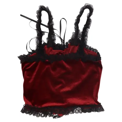 Bustier (Red, Black) from Romwe Elastane, Polyester