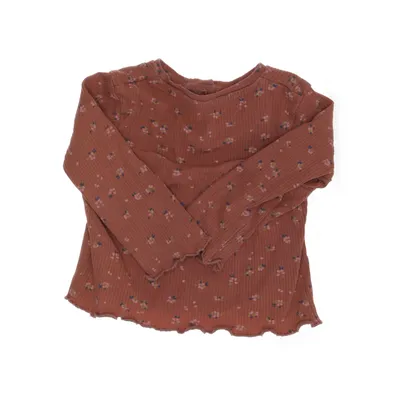 Långärmad t-shirt (Brun, Flerfärgad) från Vertbaudet Bomull, Elastan