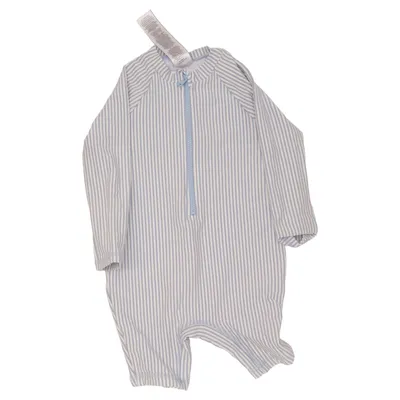 Barboteuse (Bleu, Blanc) de M&S Élasthane, Polyamide, Polyester