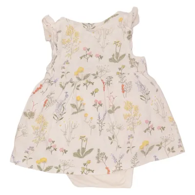 Dress (White, Multicolored) from Lindex Newborn Cotton, Elastane