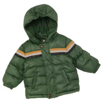 Vinterjacka (Grön, Flerfärgad) från Benetton Baby Dun, Fjädrar, Polyester