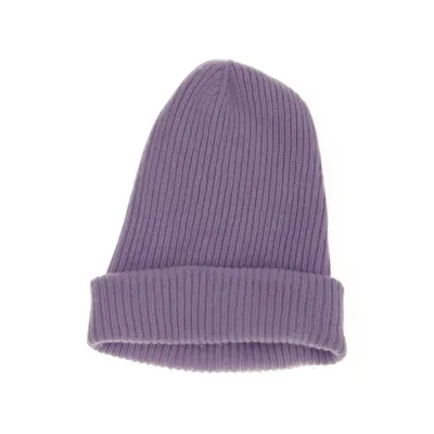 Beanie (Lila) van Unio Kasjmier, Merinowol, Polyamide, Viscose