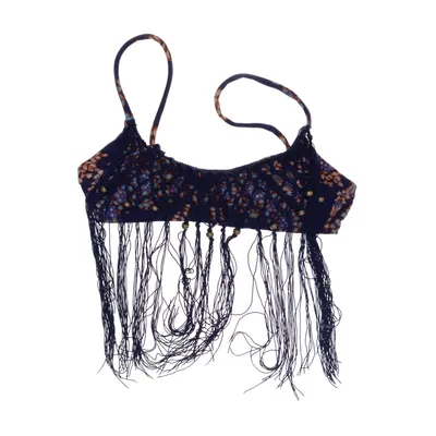 Bikini top (Blue, Multicolored) from ASOS Swim Elastane, Polyamide