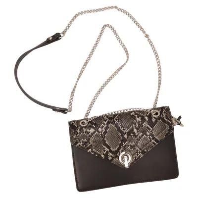 Shoulder-bag (Black, Gray) from Flora & Co Polyester, Polyurethane