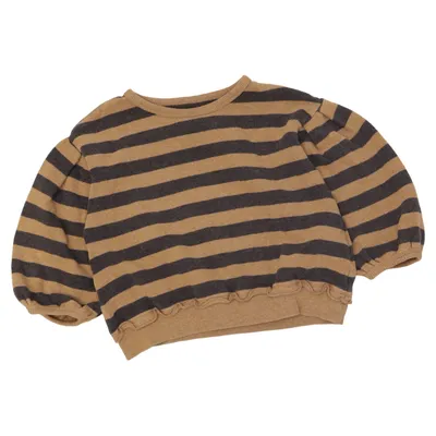 Sweatshirt (Beige, Grå) fra Play Up Elastan, Økologisk bomuld