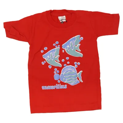 T-shirt (Rouge, Multicolore) de Mauritius Coton