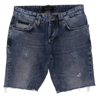 Jeansshorts (Indian Cowboy Straight Cut) från Philipp Plein Bomull