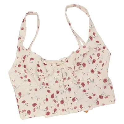 Bustier (Hvid, Rød) fra Urban Outfitters Elastan, Polyester