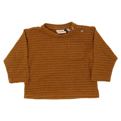 Langærmet t-shirt (Brun) fra Lil' Atelier Økologisk bomuld, Polyester