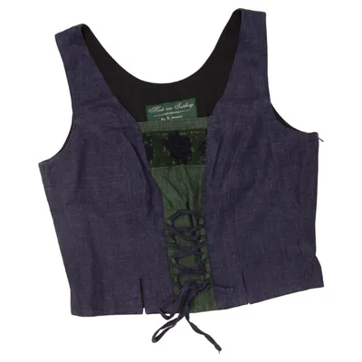 Bustier (Blå, Grøn) fra Mode aus Salzburg by H. Moser Bomuld, Linned, Polyester