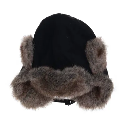 Trapperhatt (Svart, Brun) från Wigens Akryl, Pälsimitation, Nylon, Polyester