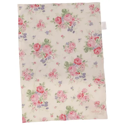 Geschirrhandtuch (Weiß, Pink, Grün) von Greengate Baumwolle