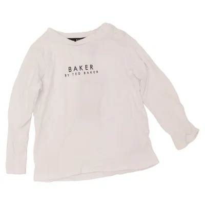 Langarmshirt (Weiß) von Baker by Ted Baker Baumwolle
