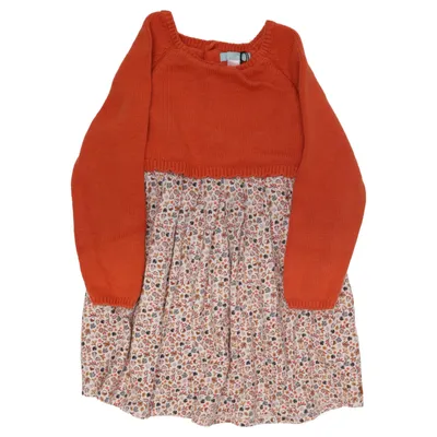 Klänning (Orange, Flerfärgad) från Okaïdi Bomull, Polyester