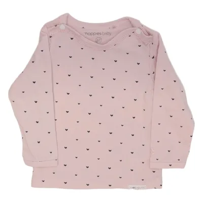Lange mouwen shirt (Roze, Zwart) van Noppies Baby Elastaan, Organisch katoen