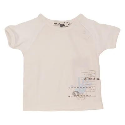 T-shirt (Weiß) von Name It Newborn Baumwolle, Elasthan
