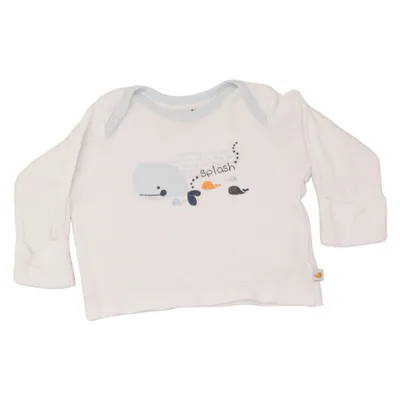 Long sleeve T-shirt (White, Blue) from Mothercare Cotton