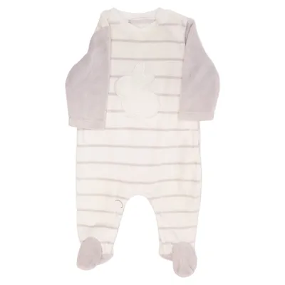 Rompers (Gray, White) from Mayoral Newborn Cotton, Polyester