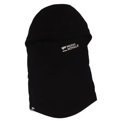 Balaklava (Zwart) van Mons Royale Elastaan, Merinowol, Nylon