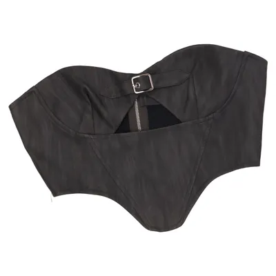 Bustier (Grijs) van PrettyLittleThing Katoen, Polyurethaan