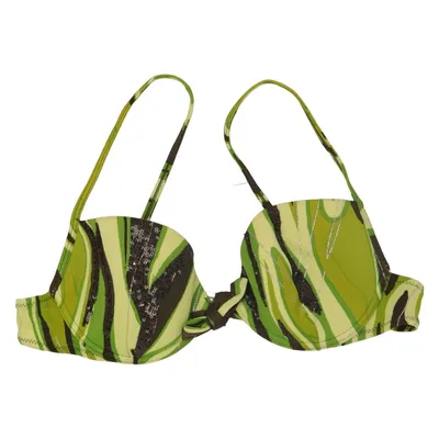 Bikini top (Green, Brown, White) from ValeryBlu Elastane, Polyamide