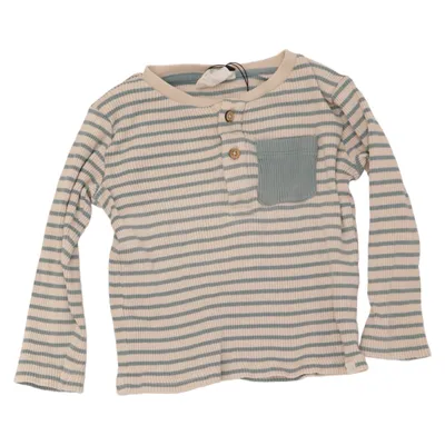 Henley shirt (Blue, Beige, Multicolored) from Topomini Cotton, Elastane