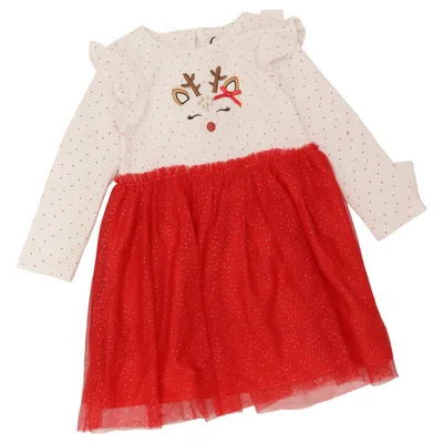 Jurk (Wit, Rood, Meerkleurig) van Primark Baby Katoen, Elastaan, Polyester