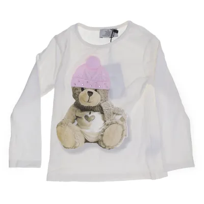 Långärmad t-shirt (Vit, Flerfärgad) från Edelweiss Bomull, Elastan