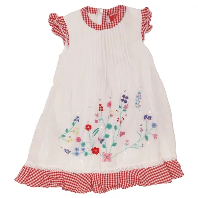 Dress (White, Red, Multicolored) from Bondi Cotton