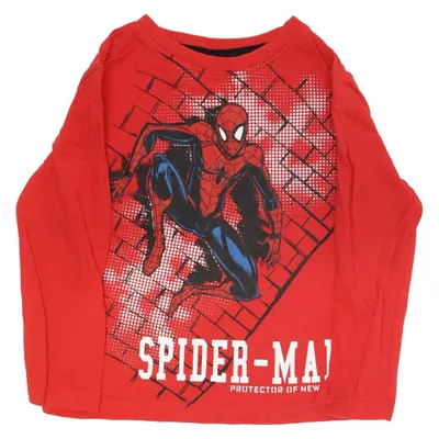Långärmad t-shirt (Röd, Flerfärgad) från Marvel Spiderman