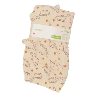 Leggings (Beige, Brown) from Uniqlo Baby Cotton, Elastane