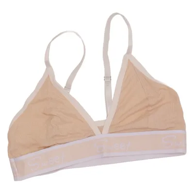 Bralette (Beige, White) from Sweet Elastane, Viscose