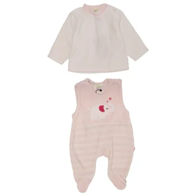 Barboteuse (Rose, Blanc) de Dimo Coton, Polyester