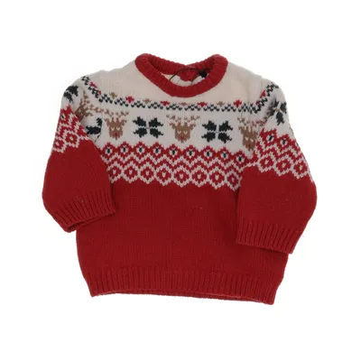 Julesweater (Rød, Hvid, Flerfarvet) fra Vertbaudet Akryl, Bomuld