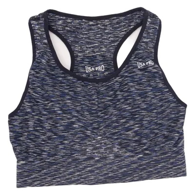Sports bra (Blue, White) from Usa Pro Elastane, Polyamide, Polyester