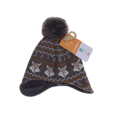 Bonnet à pompon (Gris, Blanc, Marron) de Pusblu Acrylique, Polyester