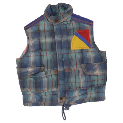 Outer vest (Blue, Multicolored) from Lily Cotton, Down