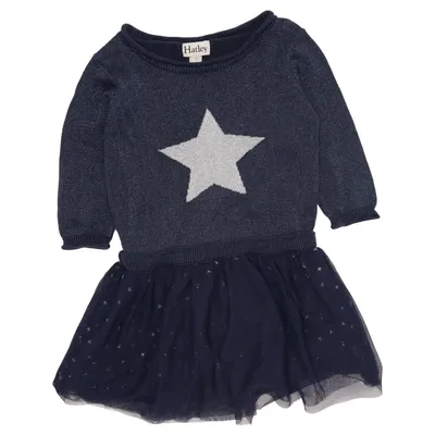 Jurk (Blauw, Zilver) van Hatley Katoen, Polyester