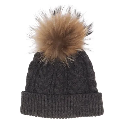 Toppluva (Bommel knit aus Echtfell) från Mauritius Rävpäls